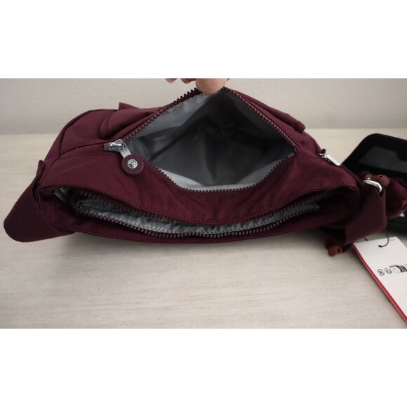 Kipling KIB7V9-1EJ Women's O/S Dark Plum/Black Syro Set Crossbody Bag - Picture 6 of 16